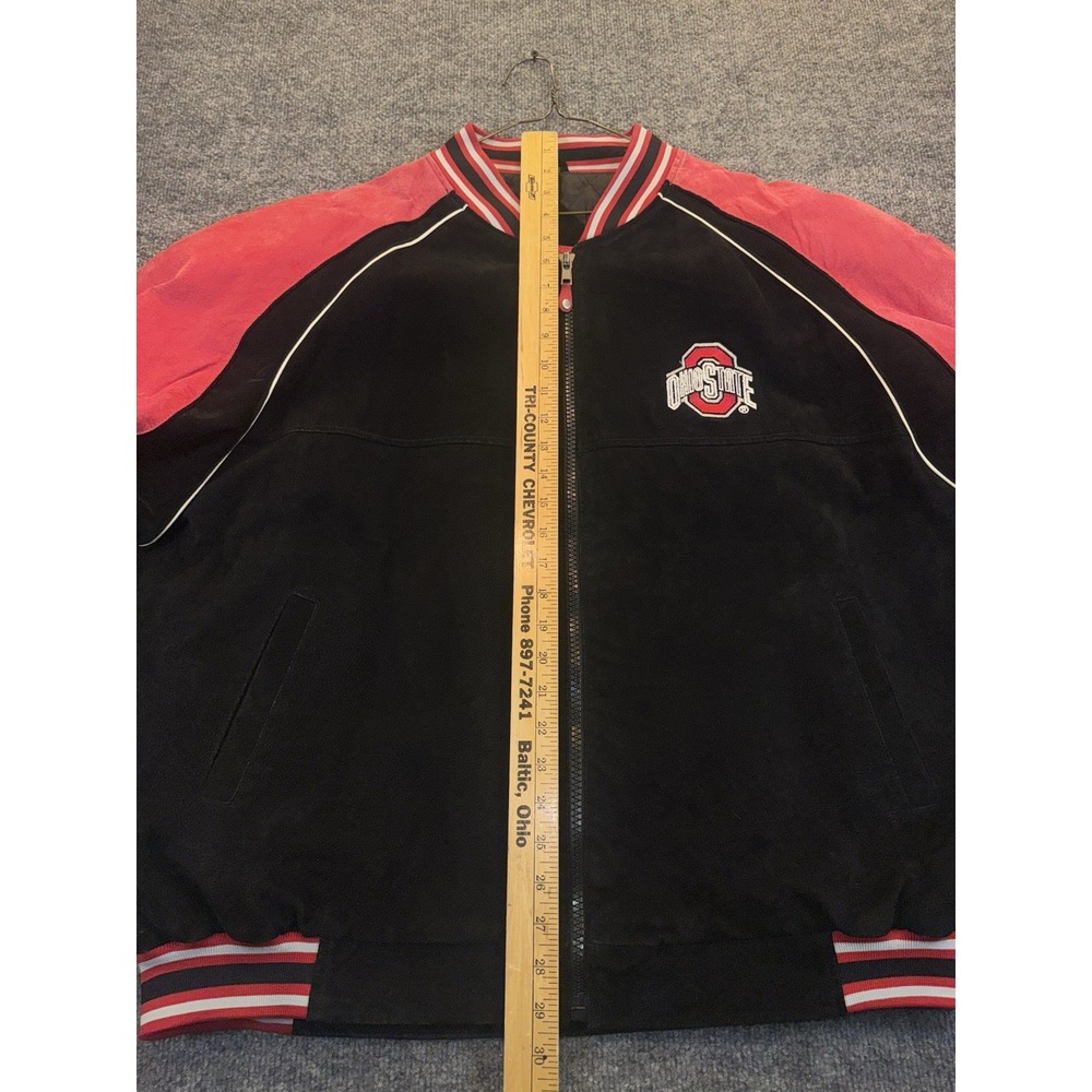 Ohio State Buckeyes Varsity Jacket Men's Size XL Suede Quilted Full Zip - Picture 14 of 14